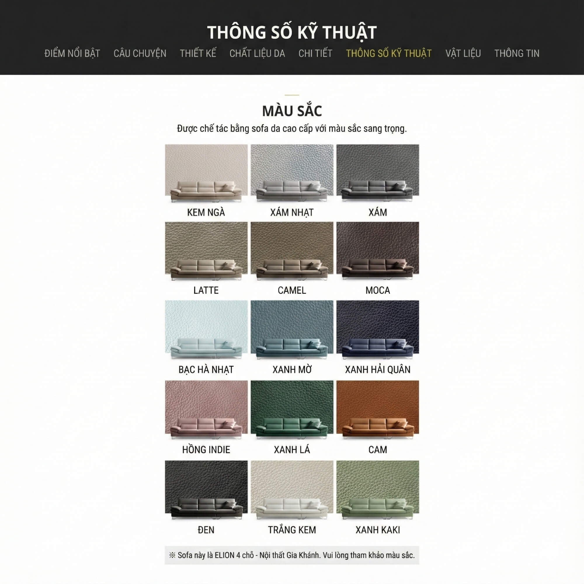 Sofa ELION – Sofa Văng Da Cao Cấp Hiện Đại Thiết Kế Tay Daybed