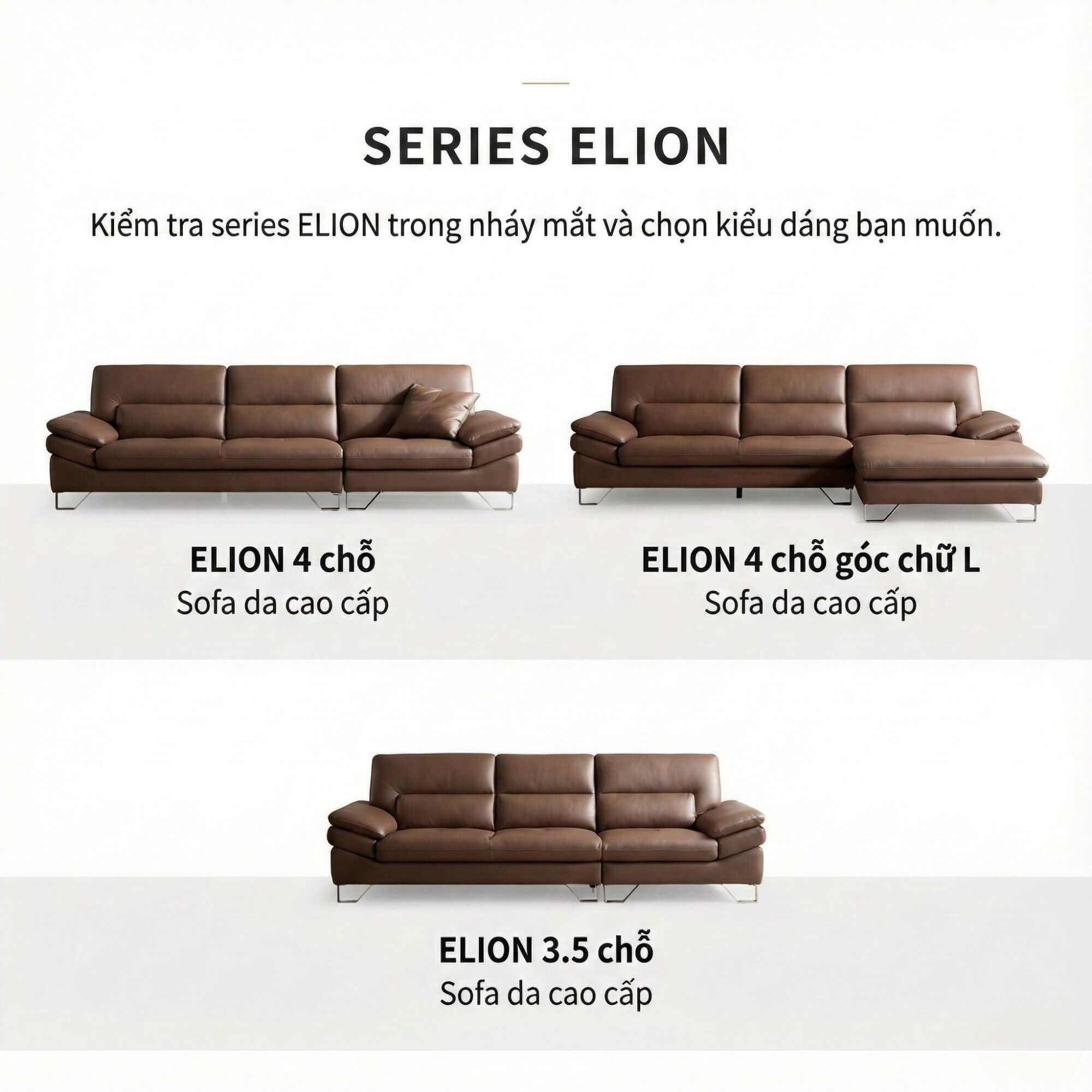 Sofa ELION – Sofa Văng Da Cao Cấp Hiện Đại Thiết Kế Tay Daybed
