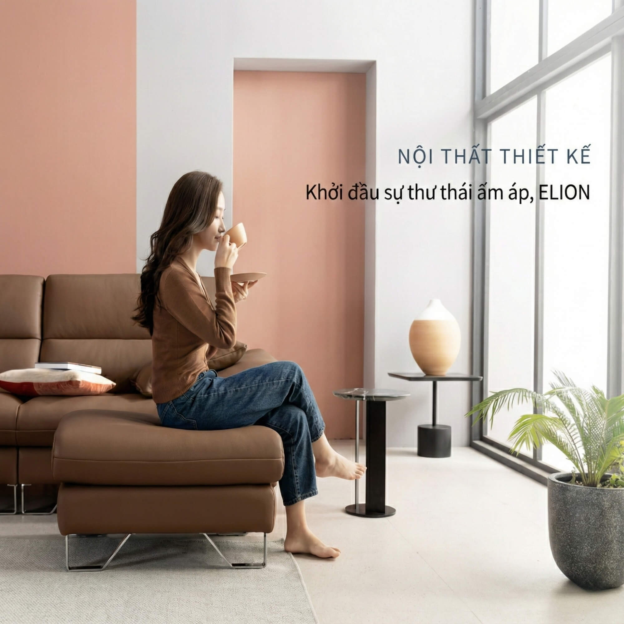 Sofa ELION – Sofa Văng Da Cao Cấp Hiện Đại Thiết Kế Tay Daybed