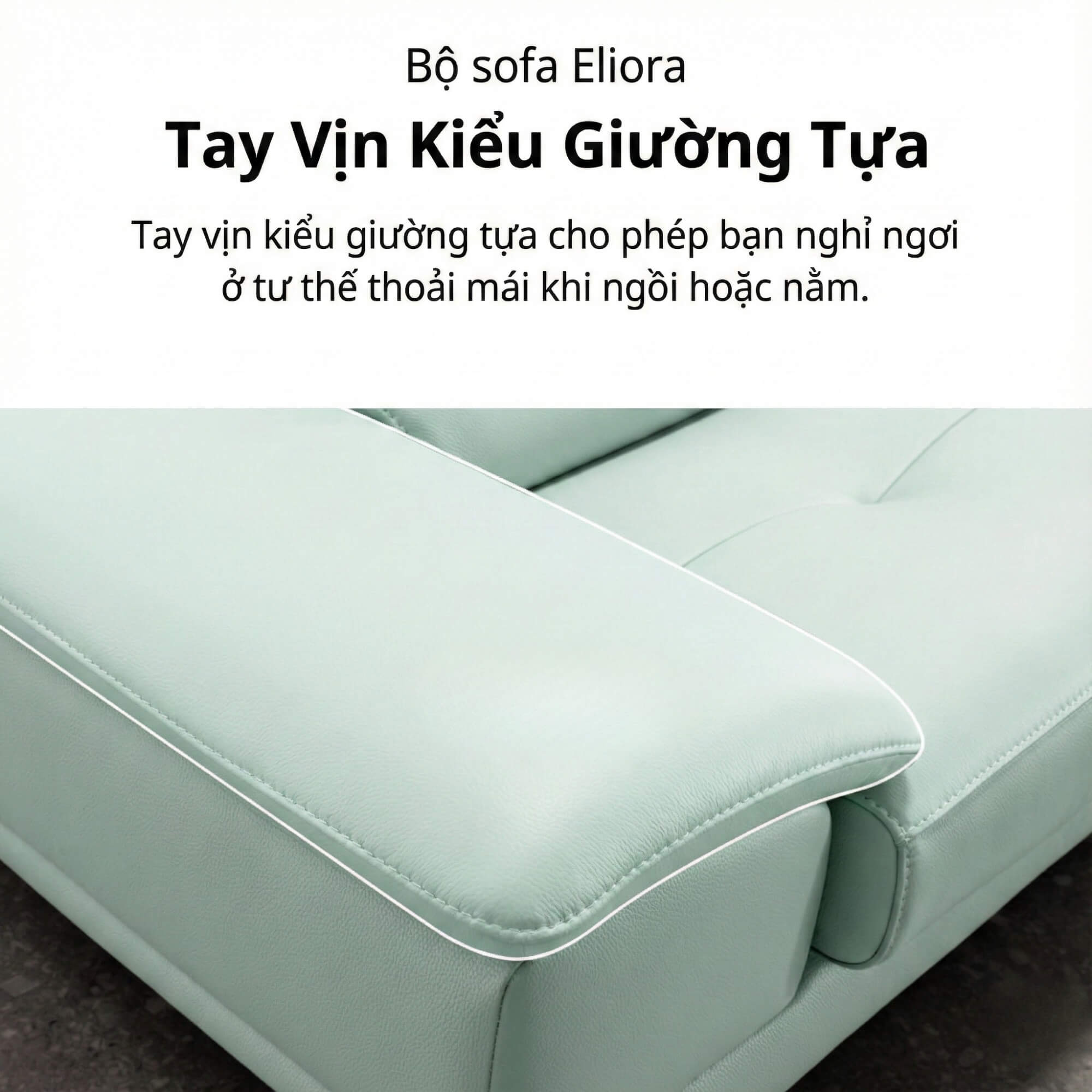 Sofa ELIORA - Sofa Băng Bọc Da Hiện Đại Cho Căn Phòng Ngập Cảm Xúc