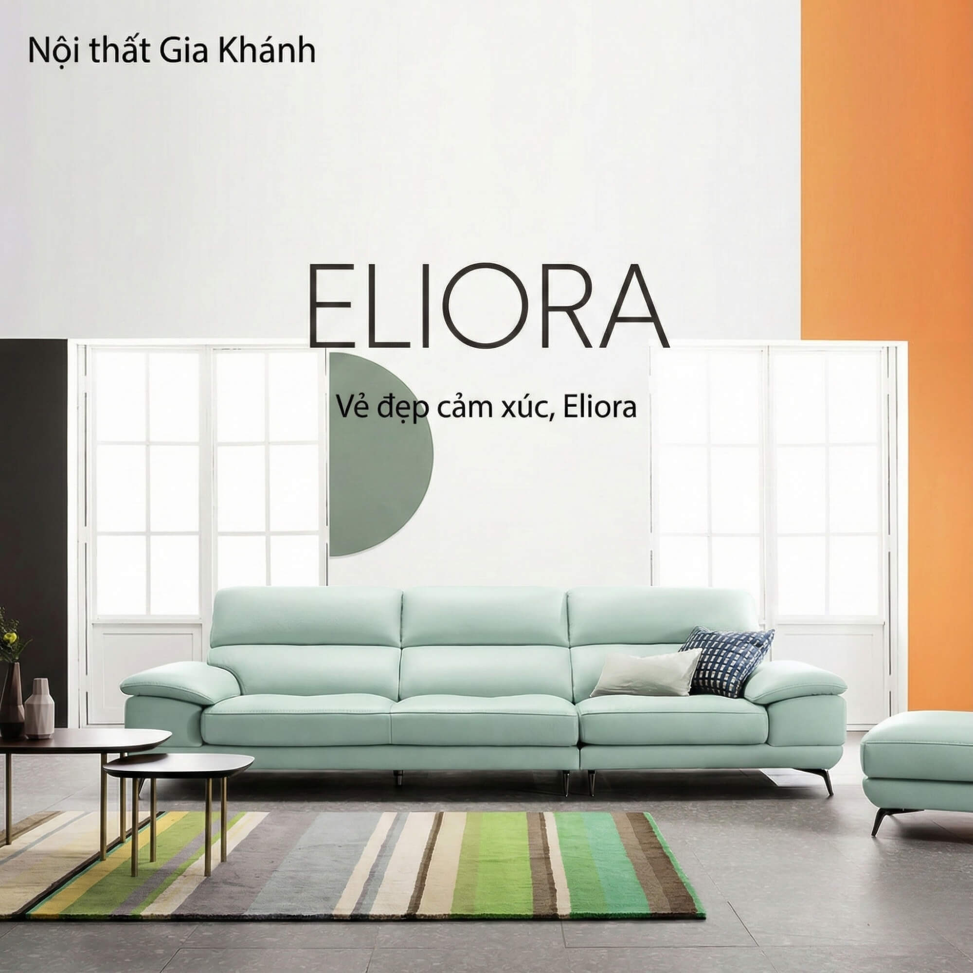 Sofa ELIORA - Sofa Băng Bọc Da Hiện Đại Cho Căn Phòng Ngập Cảm Xúc