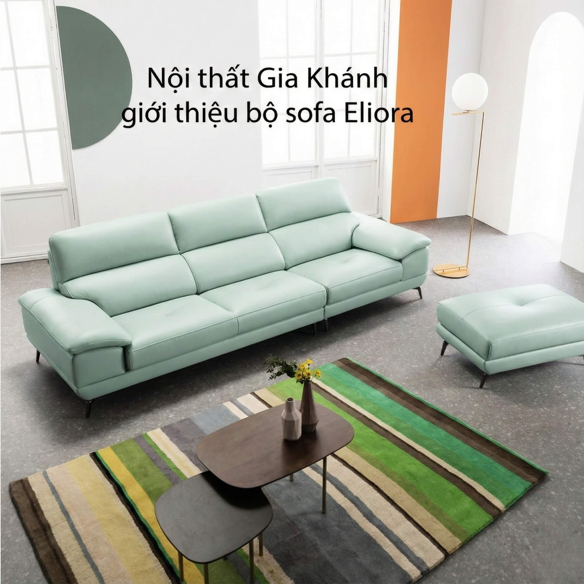Sofa ELIORA - Sofa Băng Bọc Da Hiện Đại Cho Căn Phòng Ngập Cảm Xúc