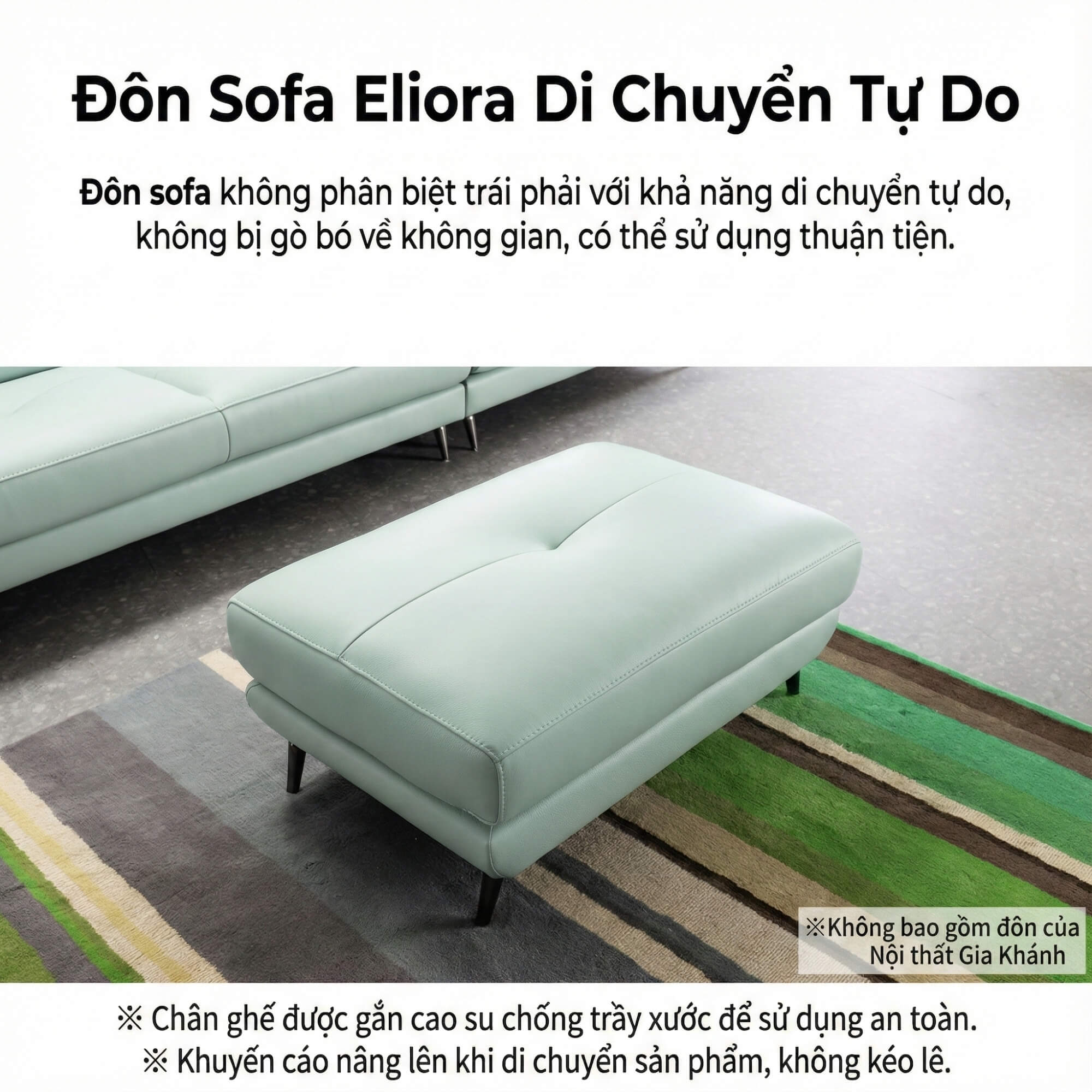 Sofa ELIORA - Sofa Băng Bọc Da Hiện Đại Cho Căn Phòng Ngập Cảm Xúc