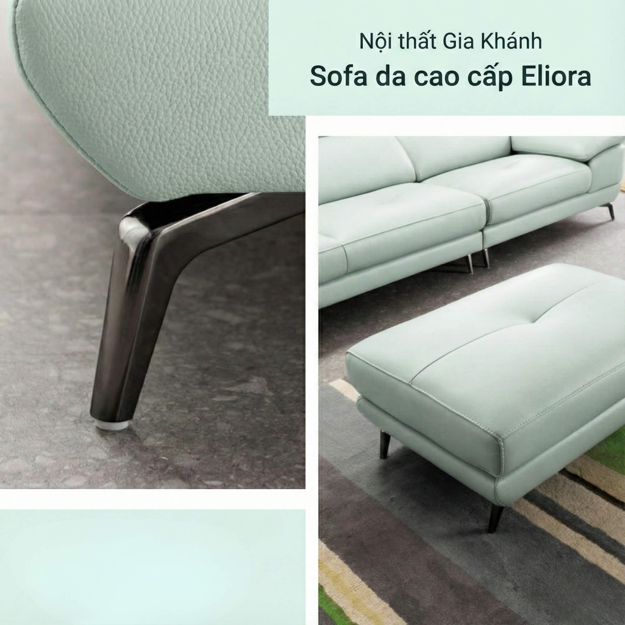 Sofa ELIORA - Sofa Băng Bọc Da Hiện Đại Cho Căn Phòng Ngập Cảm Xúc