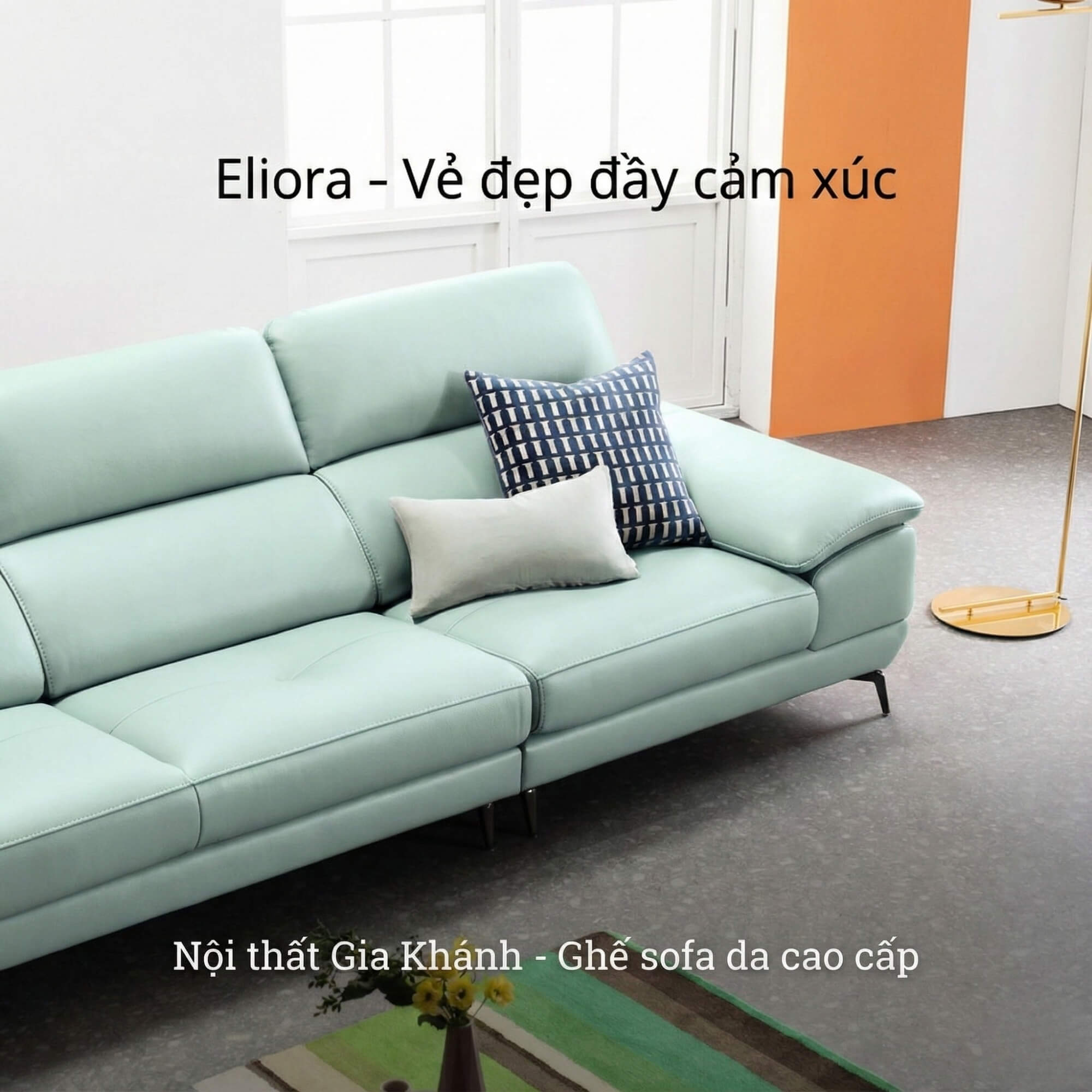 Sofa ELIORA - Sofa Băng Bọc Da Hiện Đại Cho Căn Phòng Ngập Cảm Xúc