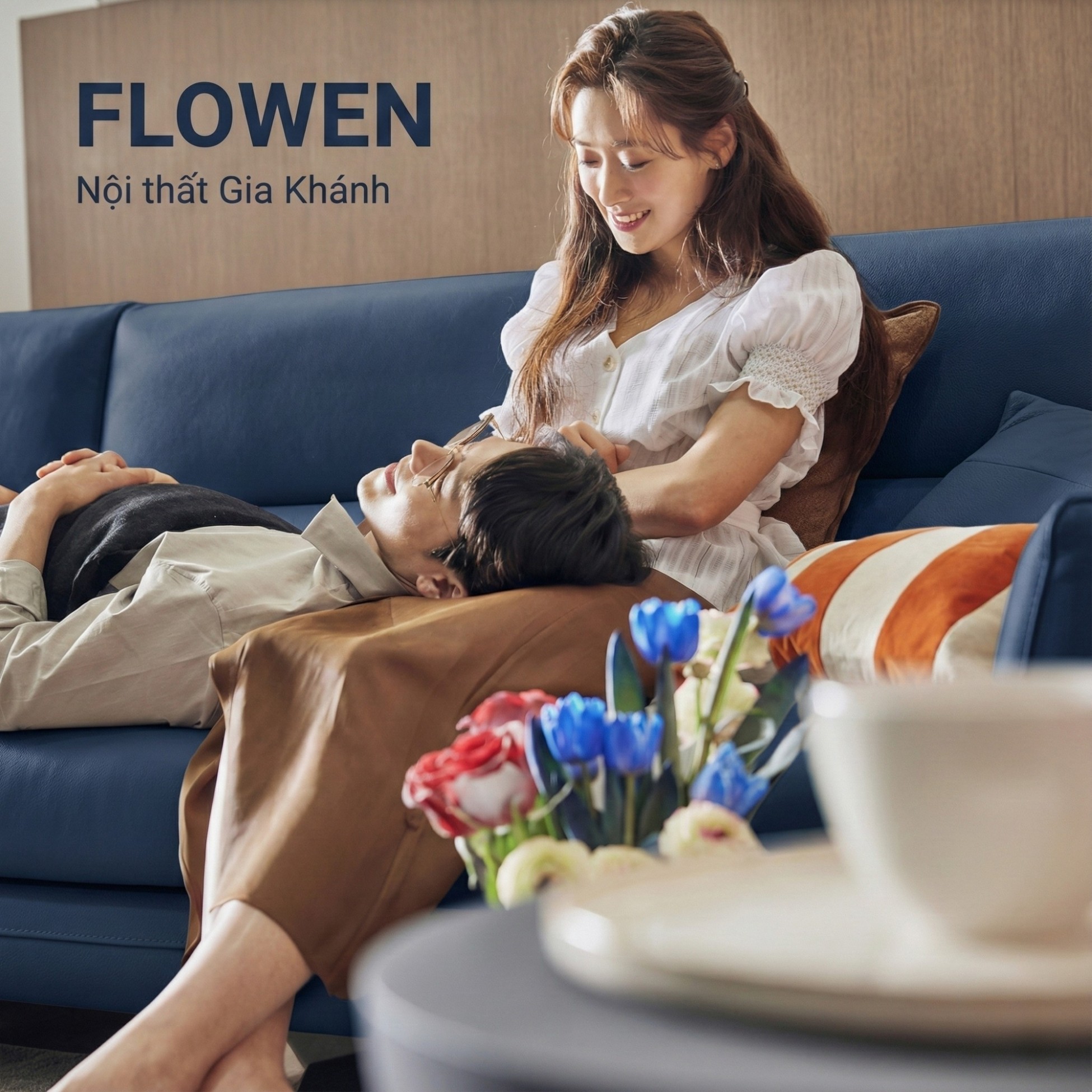 Sofa FLOWEN – Sofa Băng Hiện Đại 4 Chỗ Bọc Da Cao Cấp Êm Ái Thoải Mái 