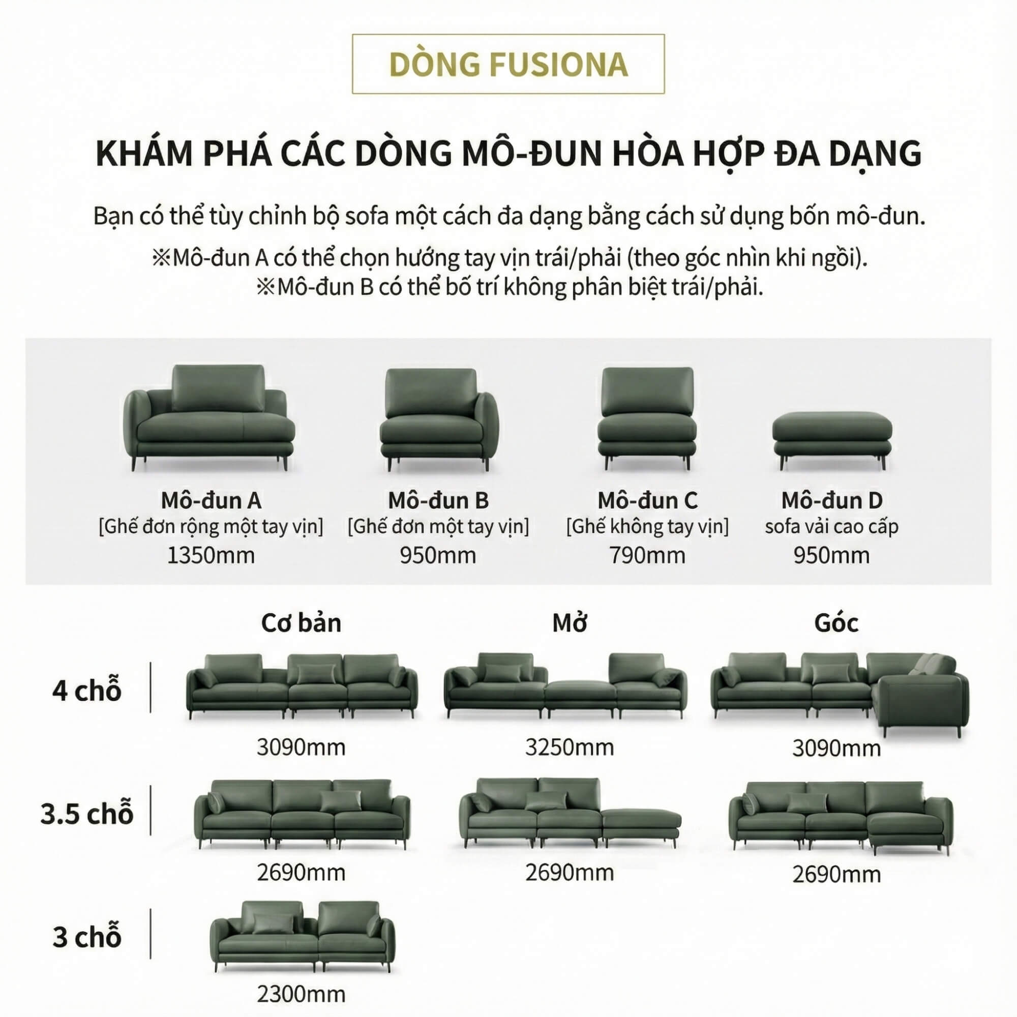 Sofa FUSIONA – Sofa Modular Độc Đáo Cho Lối Sống Trẻ Trung
