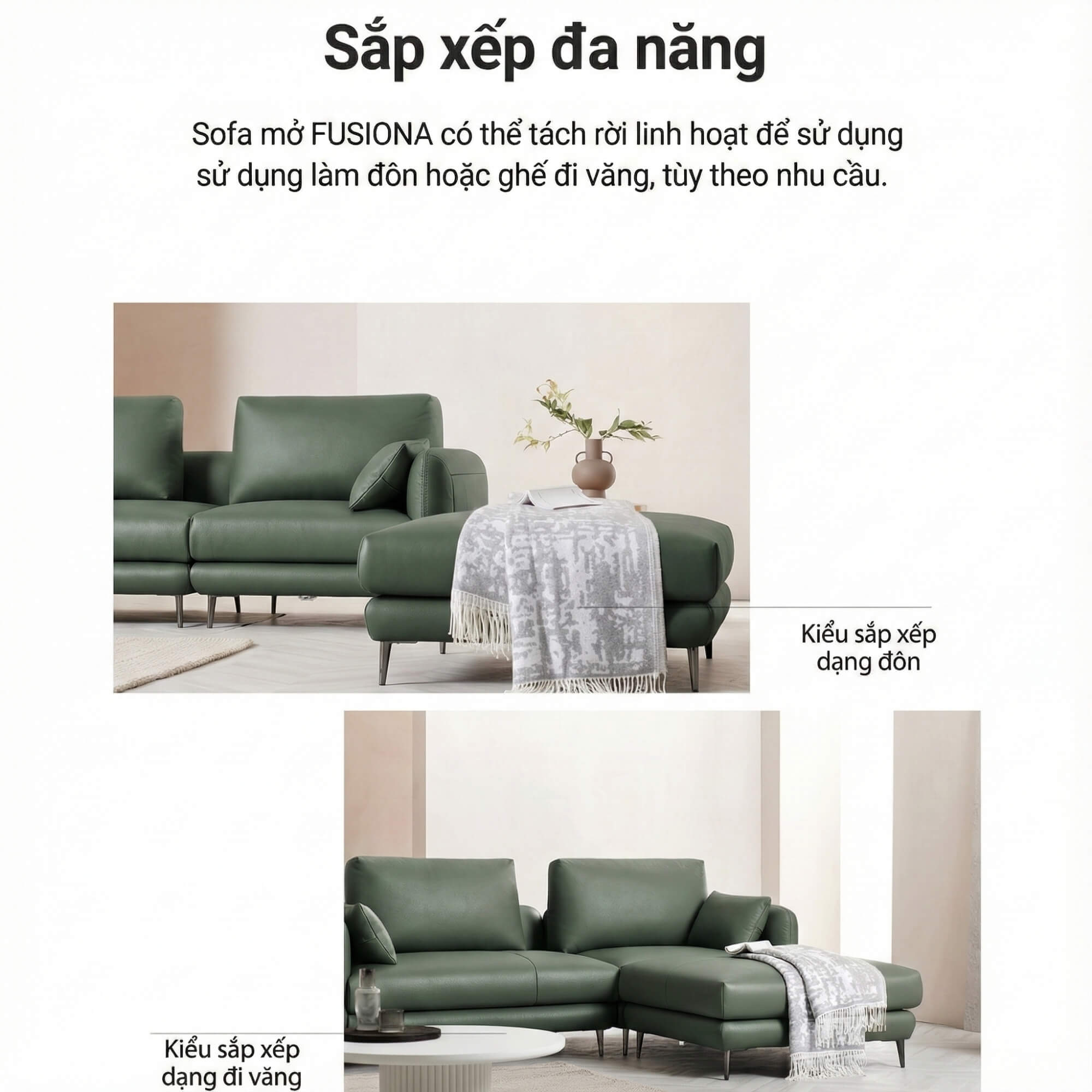 Sofa FUSIONA – Sofa Modular Độc Đáo Cho Lối Sống Trẻ Trung