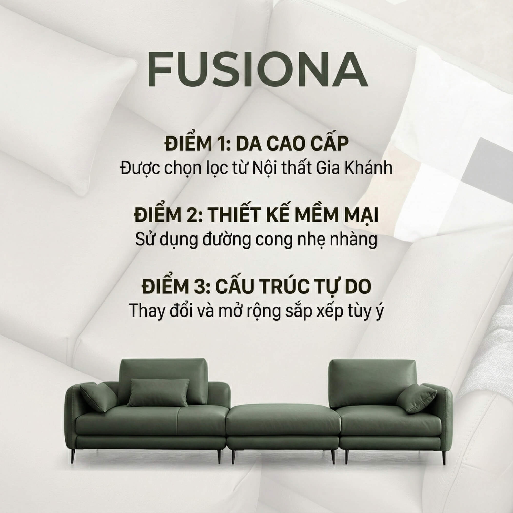 Sofa FUSIONA – Sofa Modular Độc Đáo Cho Lối Sống Trẻ Trung