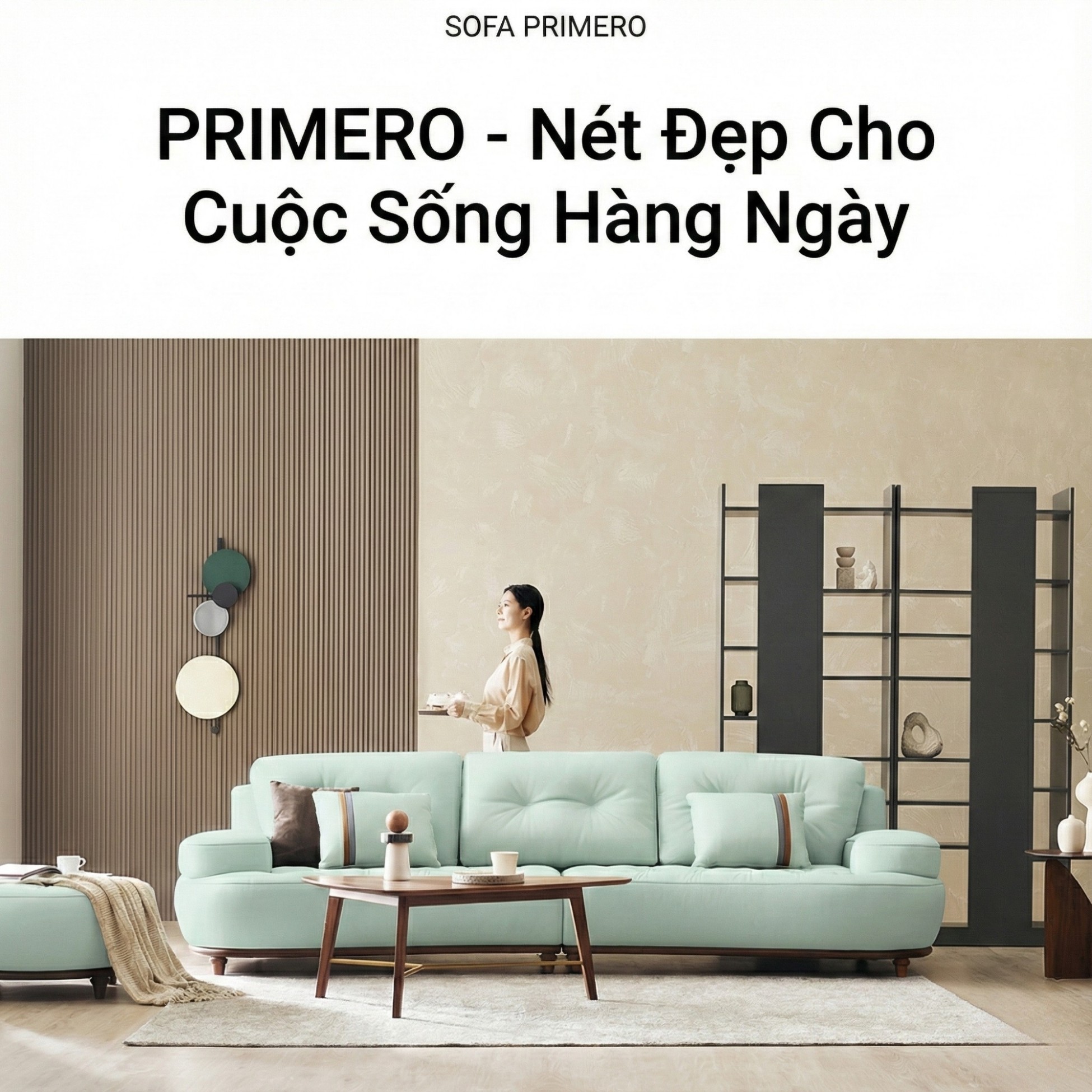 Sofa NOURA – Sofa Băng Lưng Cong Độc Lạ Bọc Da Cao Cấp Sang Trọng