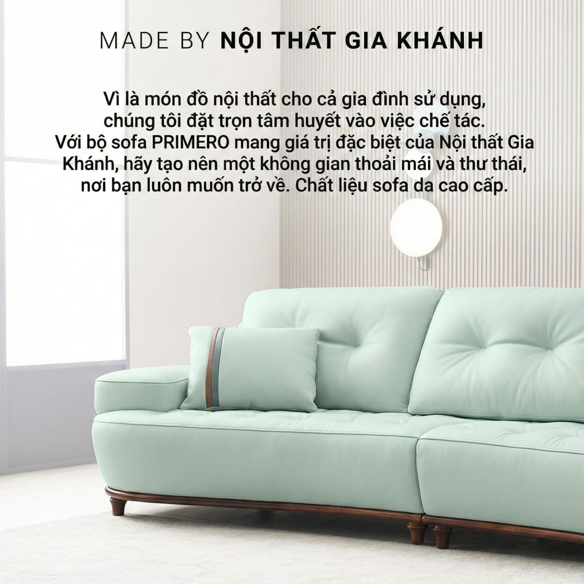 Sofa NOURA – Sofa Băng Lưng Cong Độc Lạ Bọc Da Cao Cấp Sang Trọng