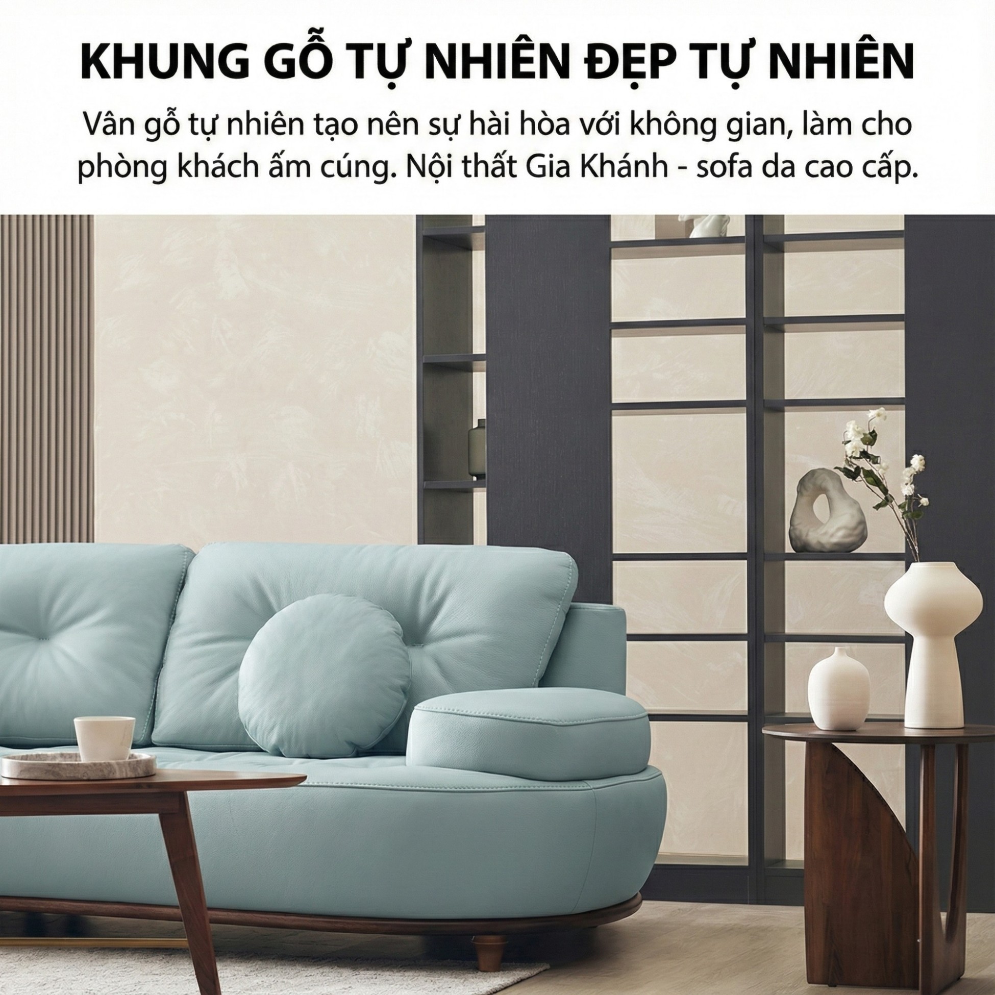 Sofa NOURA – Sofa Băng Lưng Cong Độc Lạ Bọc Da Cao Cấp Sang Trọng
