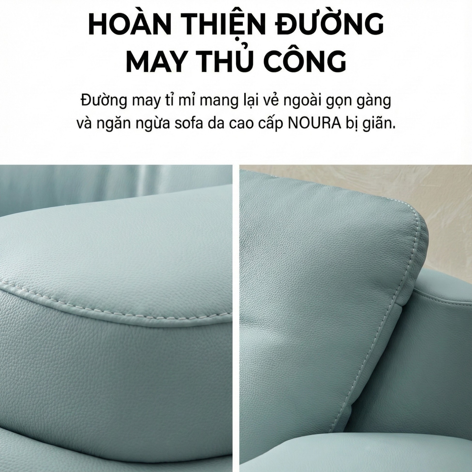 Sofa NOURA – Sofa Băng Lưng Cong Độc Lạ Bọc Da Cao Cấp Sang Trọng