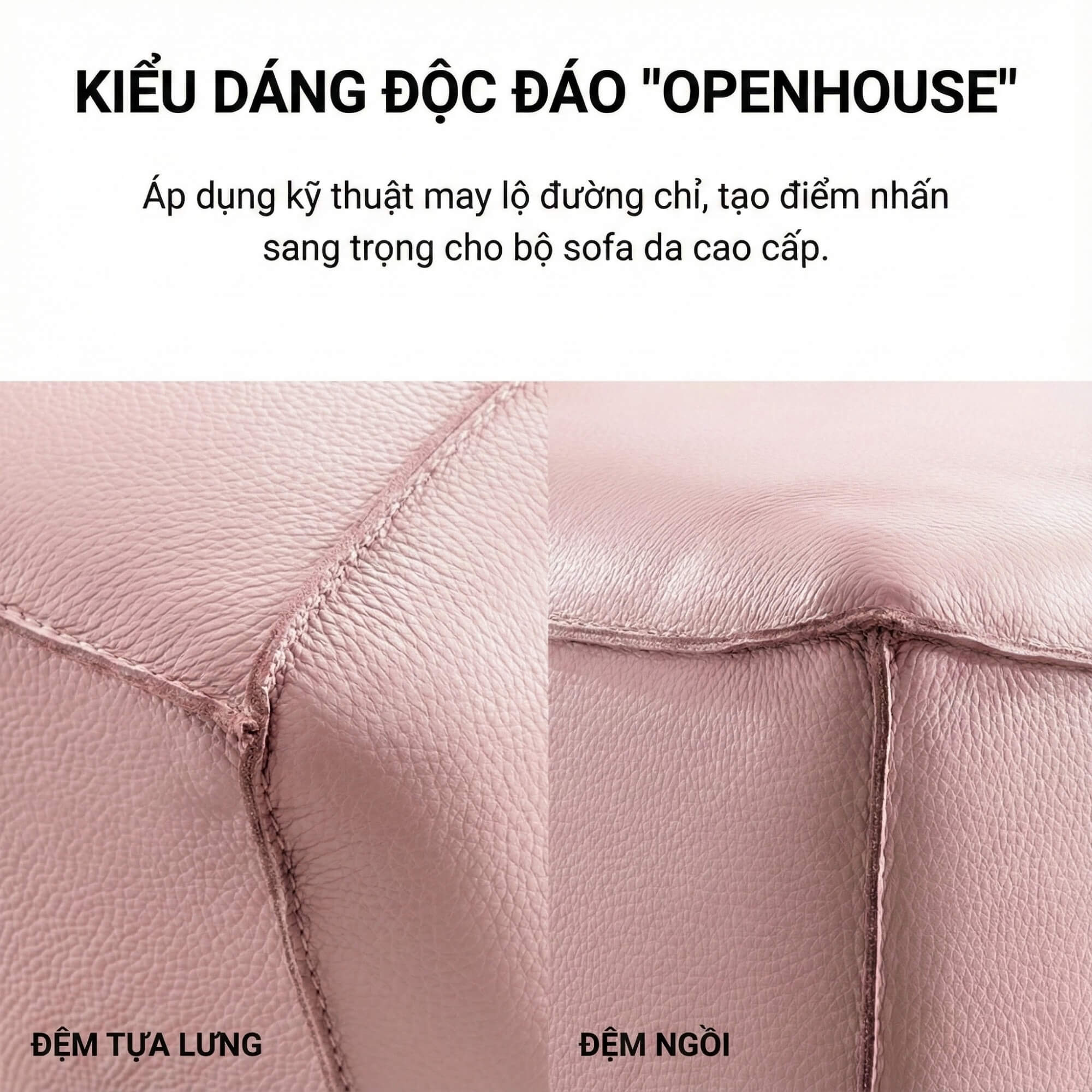Sofa Openhouse – Sofa Góc Hiện Đại Da Cao Cấp Cỡ Lớn Cho Sự Thoải Mái