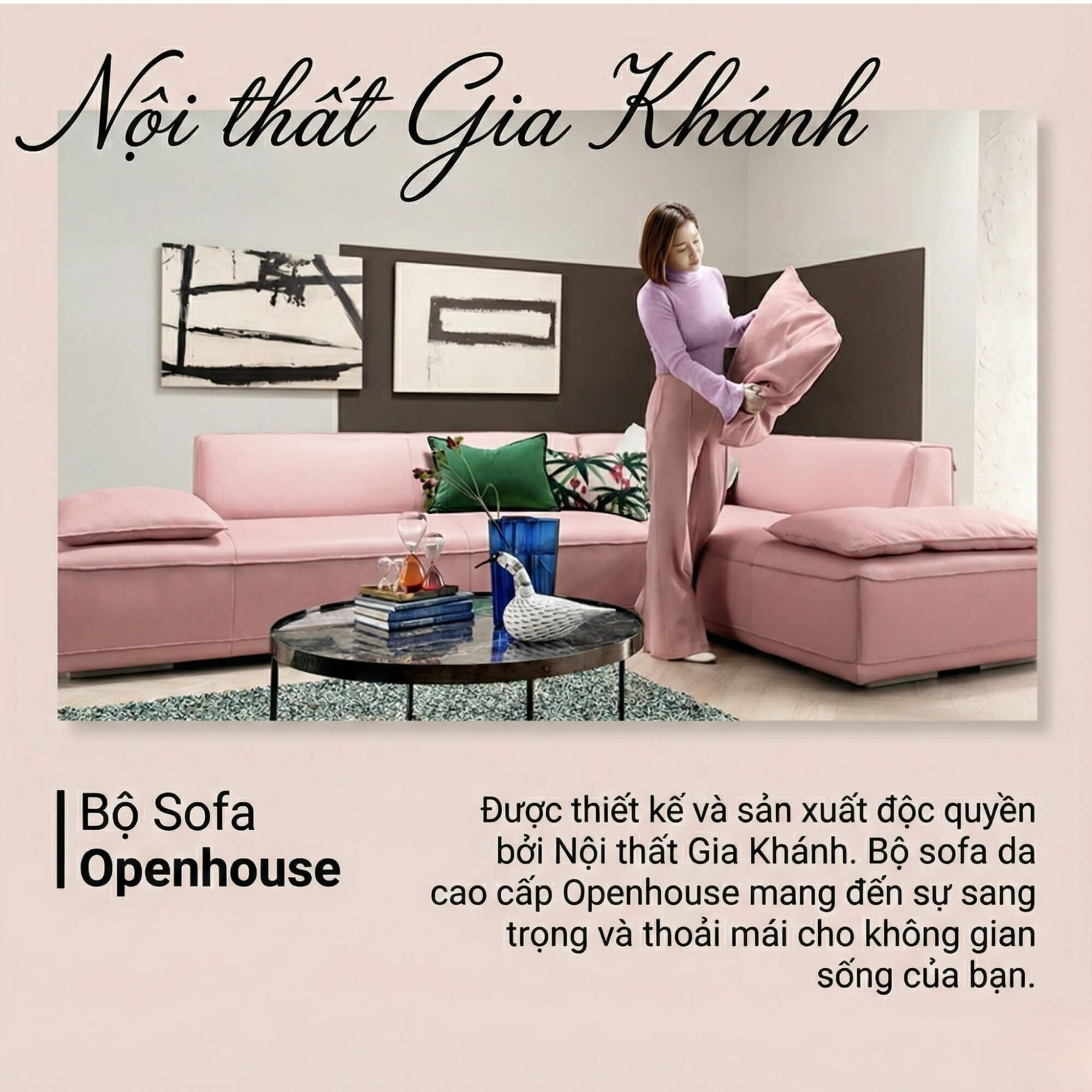 Sofa Openhouse – Sofa Góc Hiện Đại Da Cao Cấp Cỡ Lớn Cho Sự Thoải Mái