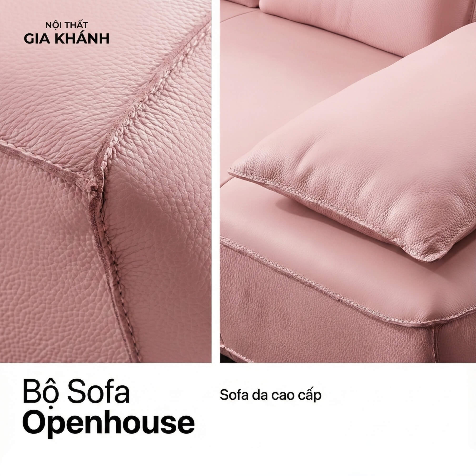 Sofa Openhouse – Sofa Góc Hiện Đại Da Cao Cấp Cỡ Lớn Cho Sự Thoải Mái