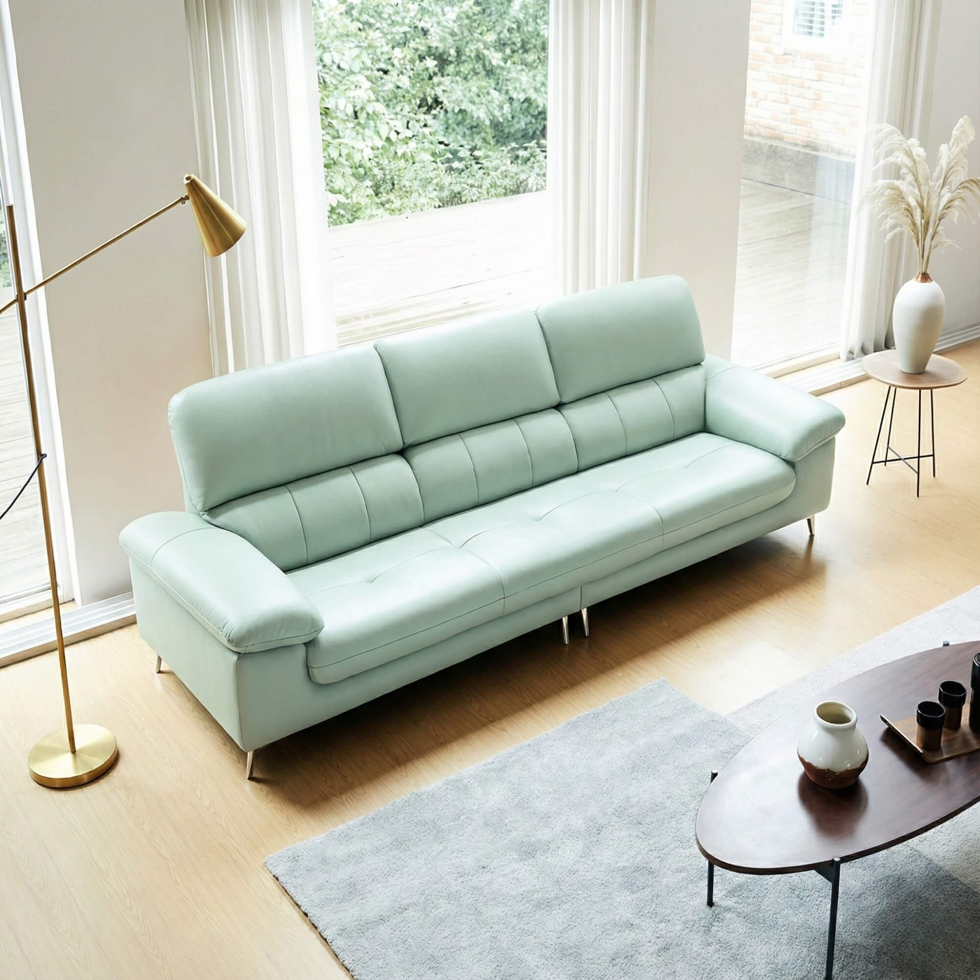 Sofa RELIA – Sofa Da Hiện Đại Dáng Băng Thiết Kế Nghỉ Ngơi Thư Thái 
