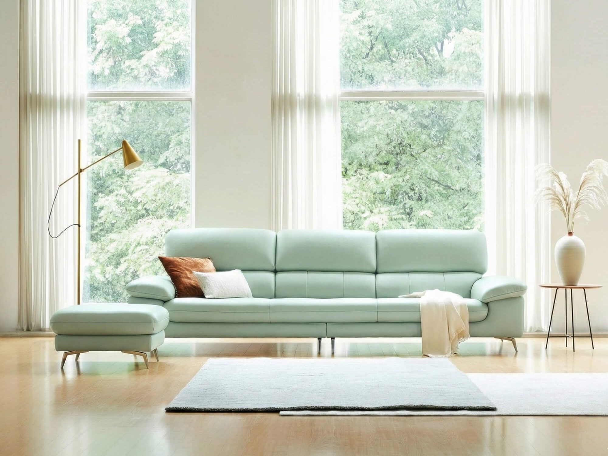 Sofa RELIA – Sofa Da Hiện Đại Dáng Băng Thiết Kế Nghỉ Ngơi Thư Thái