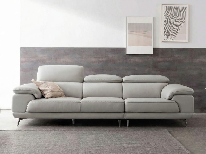 Sofa ROWAN – Sofa Phòng Khách Hiện Đại Bọc Da Với Đầu Thông Minh