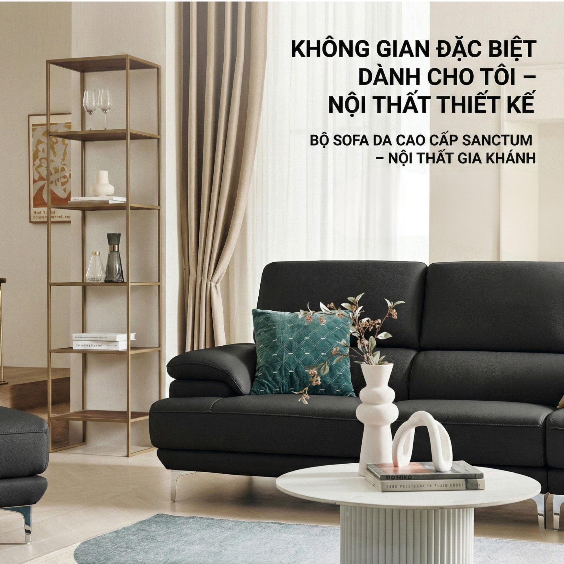 Sofa SANCTUM – Sofa Da Cao Cấp Hiện Đại Tối Ưu Sự Êm Ái