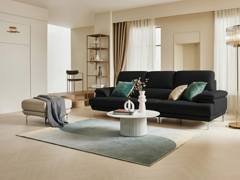 Sofa SANCTUM – Sofa Da Cao Cấp Hiện Đại Tối Ưu Sự Êm Ái