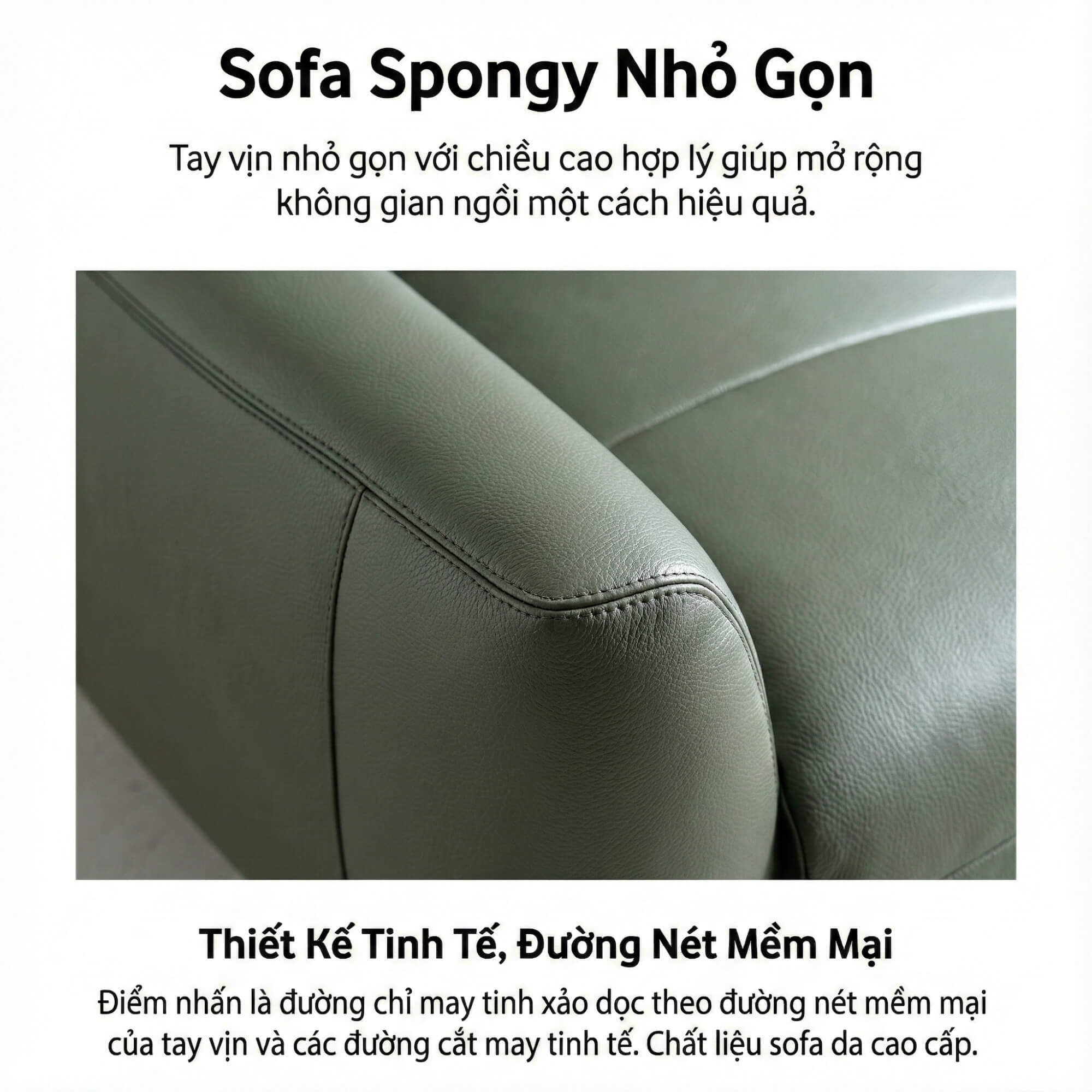 Sofa SPONGY - Sofa Băng 2 Chỗ Nhỏ Gọn Và Êm Ái