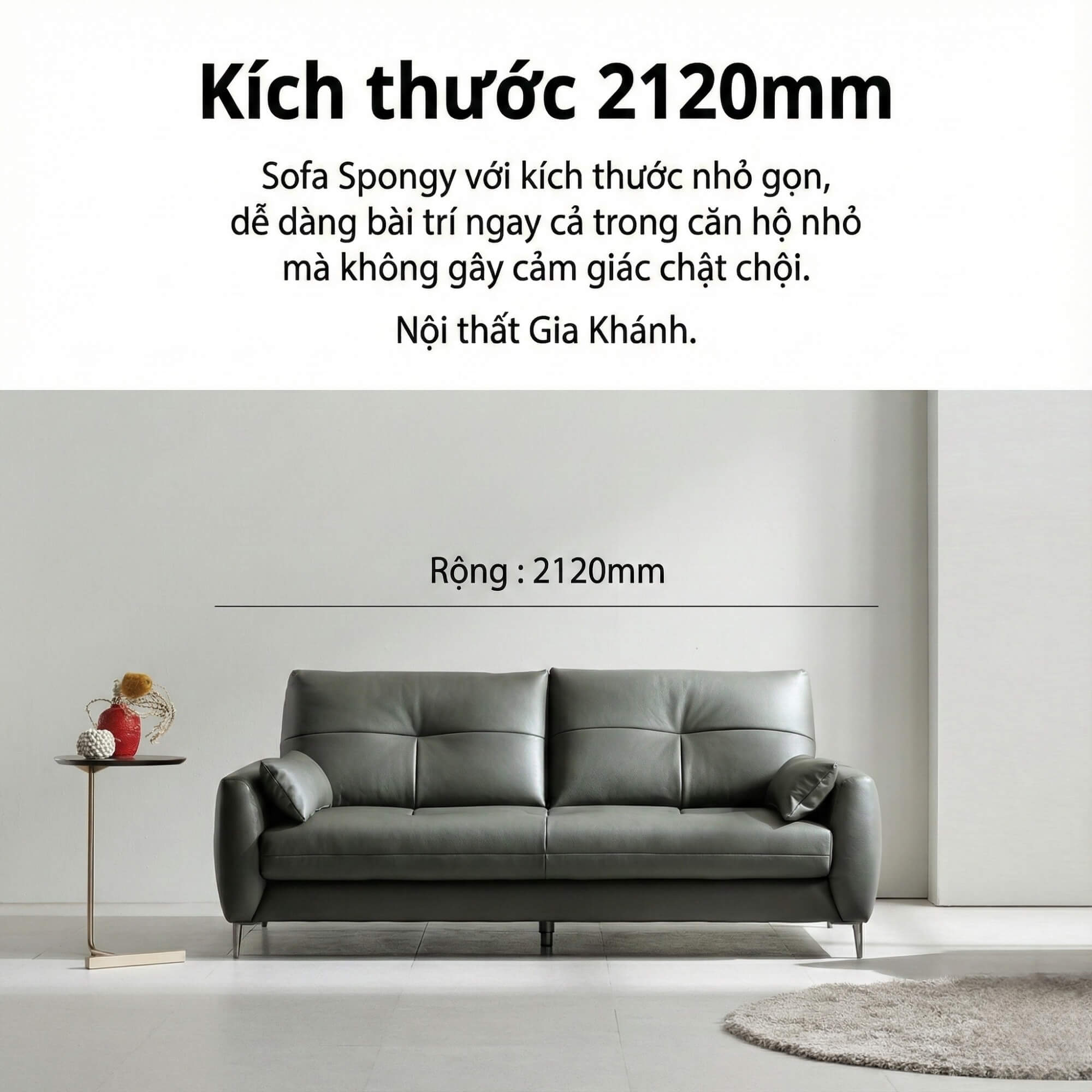 Sofa SPONGY - Sofa Băng 2 Chỗ Nhỏ Gọn Và Êm Ái