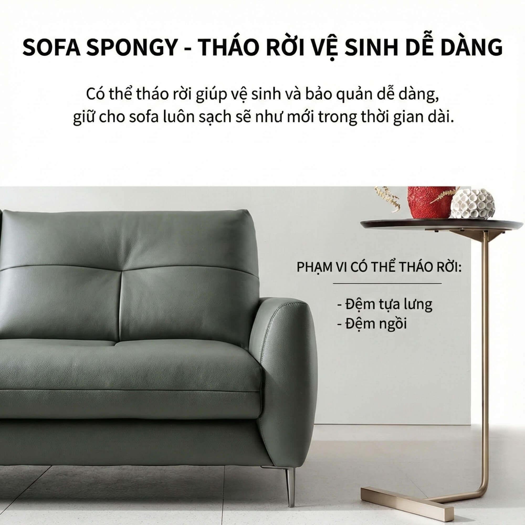 Sofa SPONGY - Sofa Băng 2 Chỗ Nhỏ Gọn Và Êm Ái