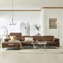 Sofa TEDDY – Sofa Hiện Đại Bọc Da Cao Cấp Thiết Kế Tinh Tế Êm Ái