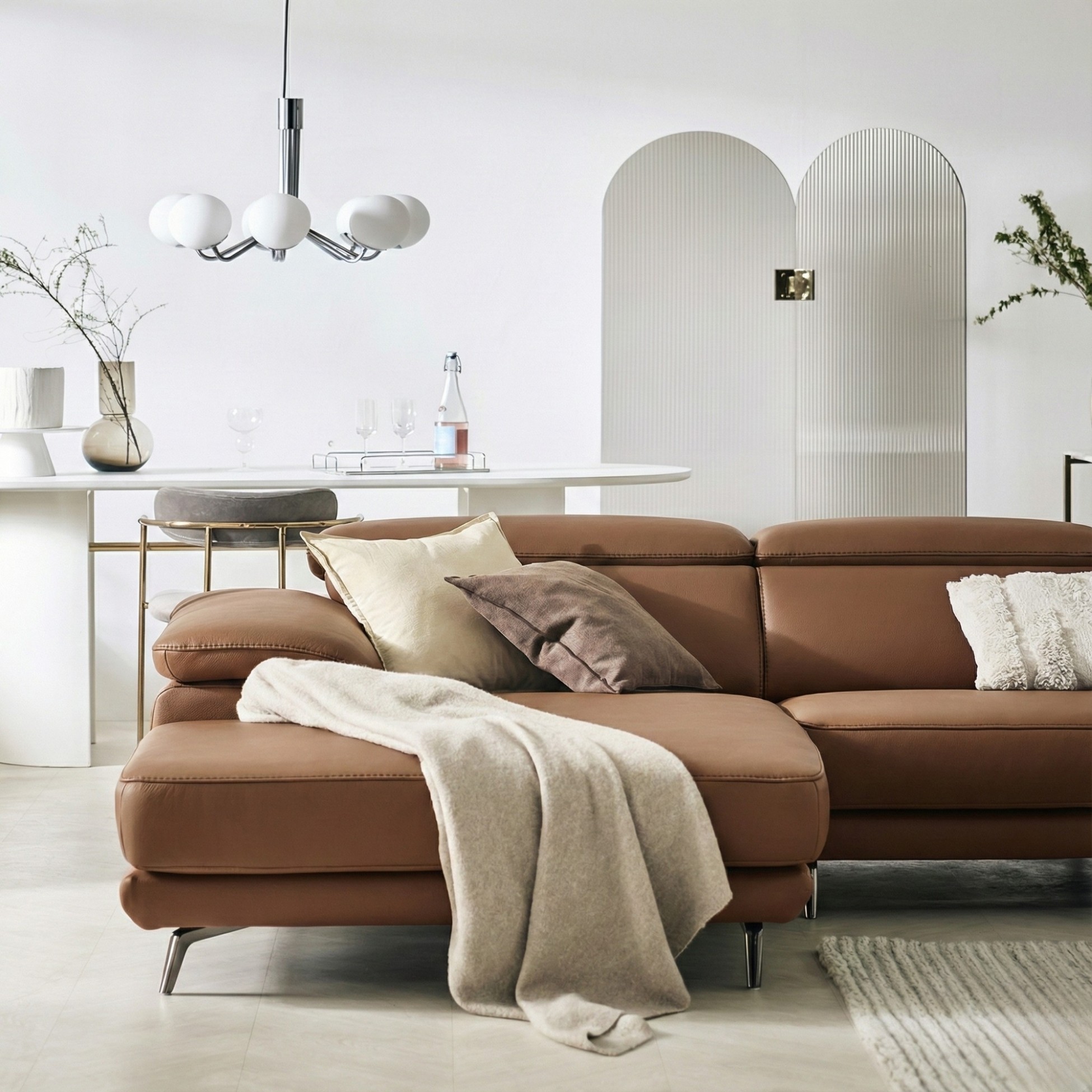 Sofa TEDDY – Sofa Hiện Đại Bọc Da Cao Cấp Thiết Kế Tinh Tế Êm Ái