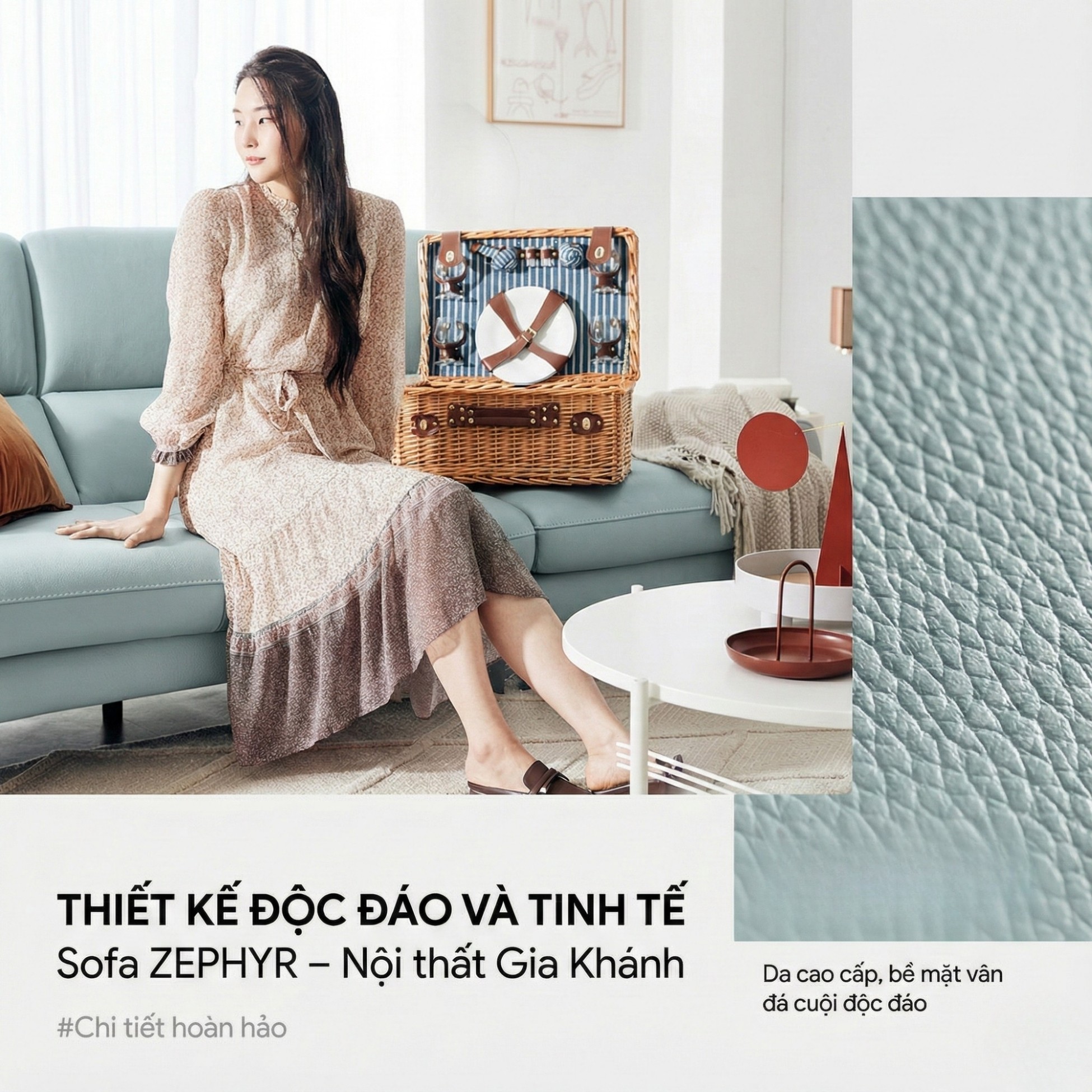 Sofa ZEPHYR – Sofa Da Cao Cấp Hiện Đại Êm Ái Tối Ưu