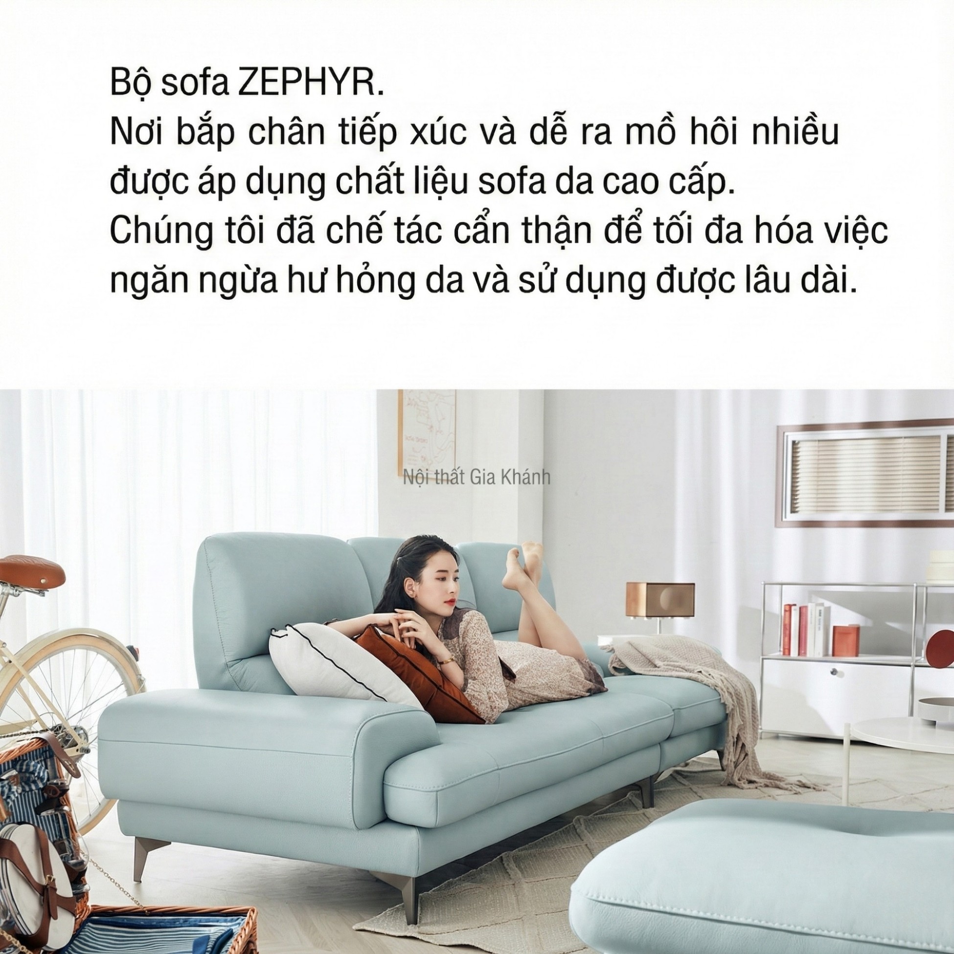 Sofa ZEPHYR – Sofa Da Cao Cấp Hiện Đại Êm Ái Tối Ưu