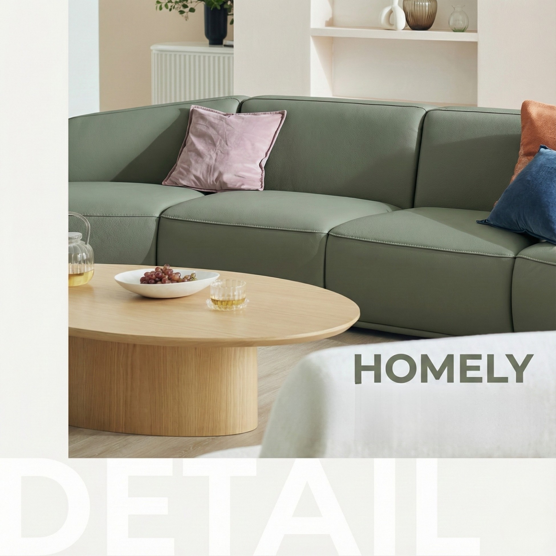 Sofa HOMELY – Sofa Da Hiện Đại Cao Cấp Dáng Mở Thiết Kế Ấm Cúng