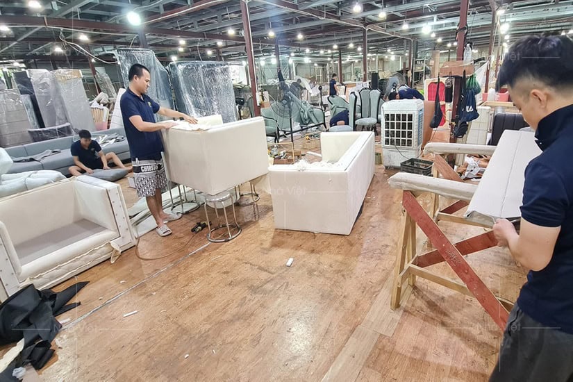 Khu vực vào mút cho sofa