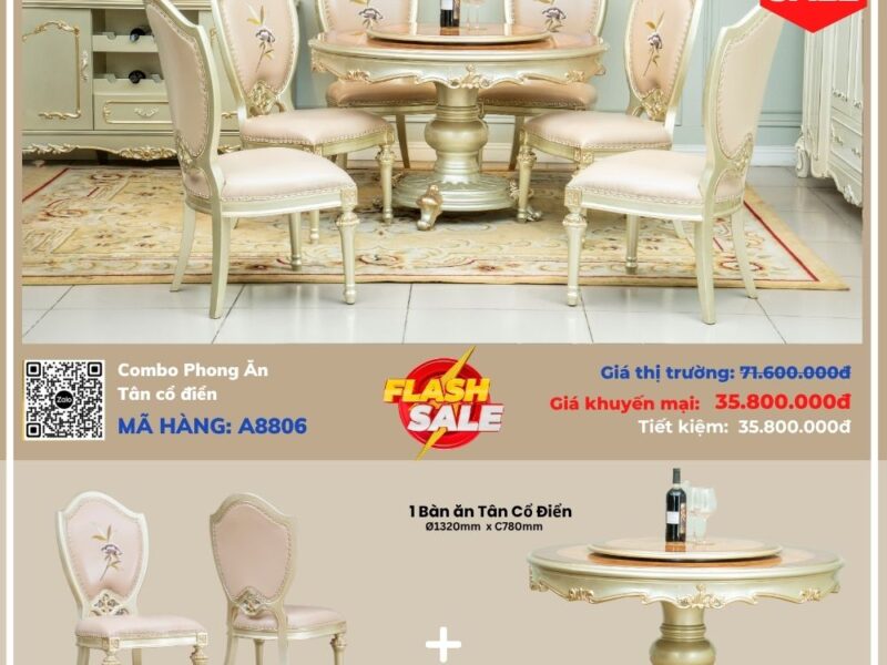 Combo Bàn Ăn Tân Cổ Điển