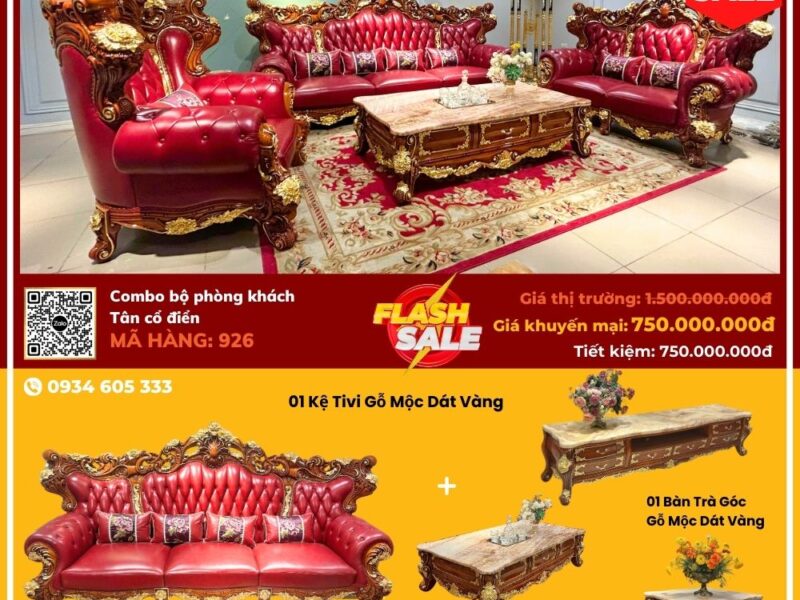Combo Phòng Khách Tân Cổ Điển