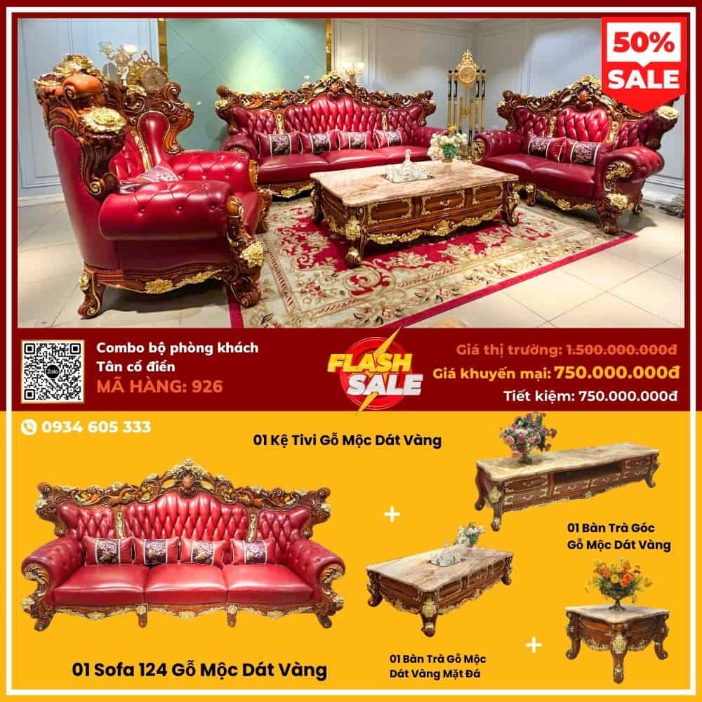 Combo Phòng Khách Tân Cổ Điển
