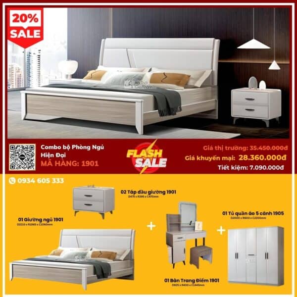 Combo Phòng Ngủ Hiện Đại 1901
