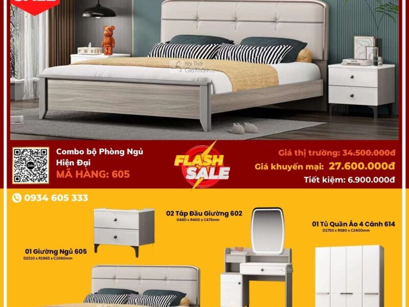 Combo Phòng Ngủ Hiện Đại 605