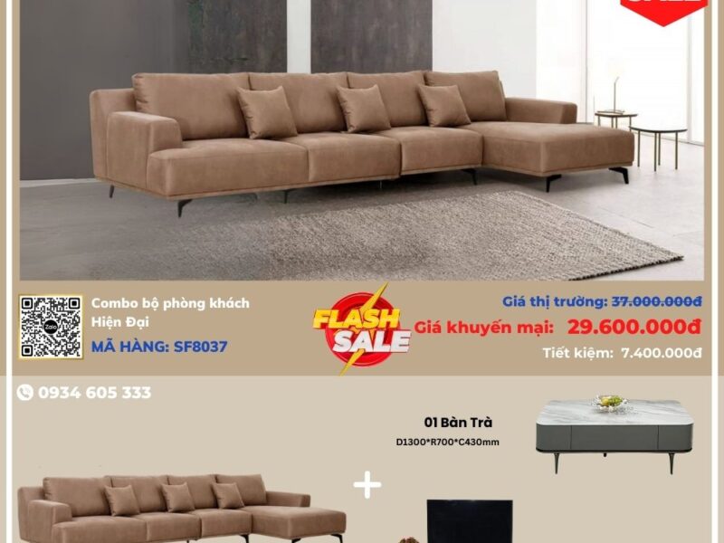 Combo Bộ Phòng Khách Hiện Đại 8037