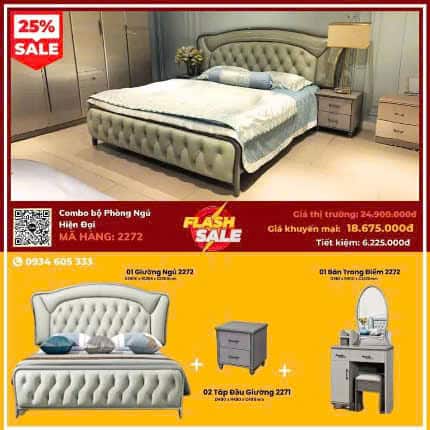 Combo Giường Ngủ Hiện Đại