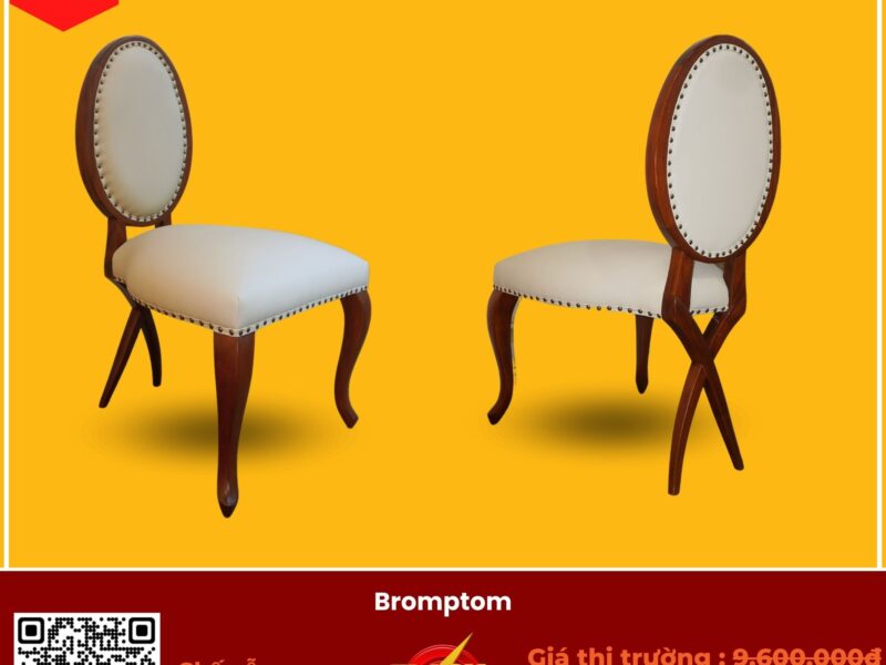 Ghế Gỗ Gõ Đỏ Bọc Da Bromptom