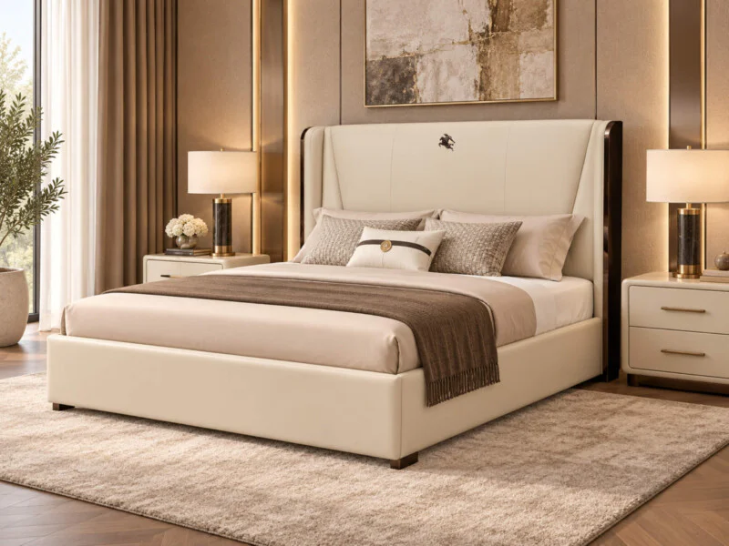 Giường Ngủ MONACO - Giường Bọc Da Luxury Quý Phái GIQF801-18 – ảnh 7