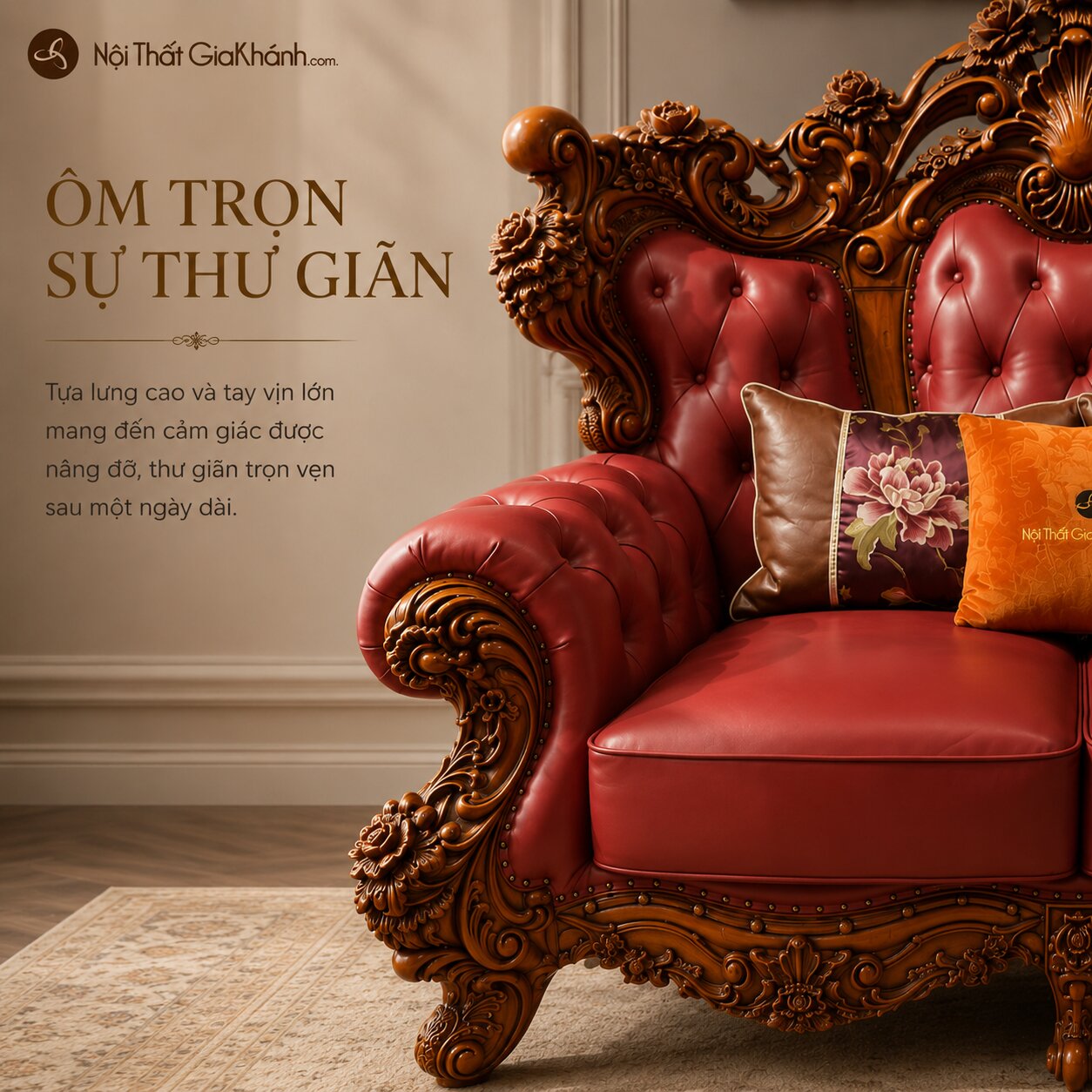 Combo Phòng Khách IMPERIAL ROSE Tân Cổ Điển GA65