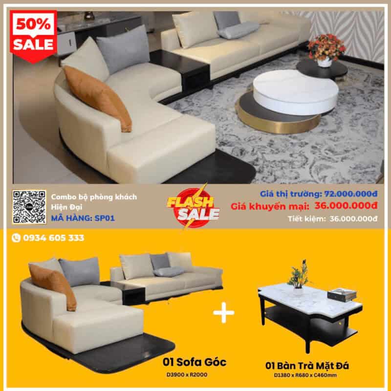 Combo Sofa Góc Hiện Đại SP01