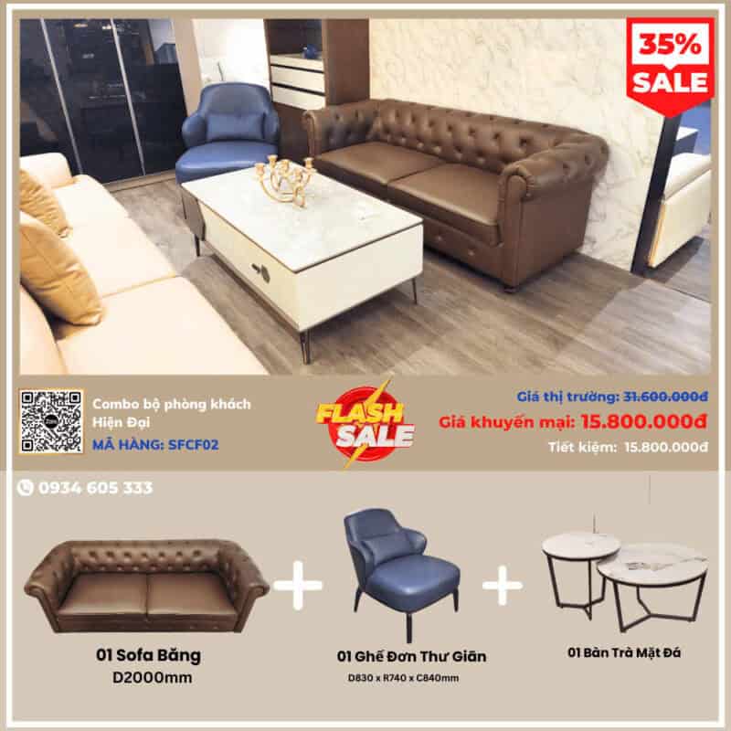 Combo Bộ Phòng Khách Hiện Đại SFCF02