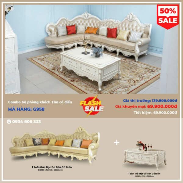 Combo Phòng Khách Tân Cổ Điển