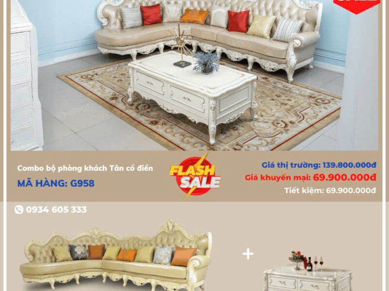Combo Phòng Khách Tân Cổ Điển