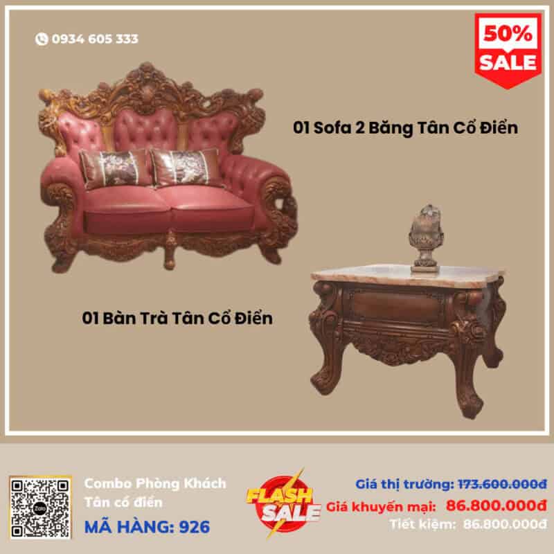 Combo Phòng Khách Tân Cổ Điển GA65