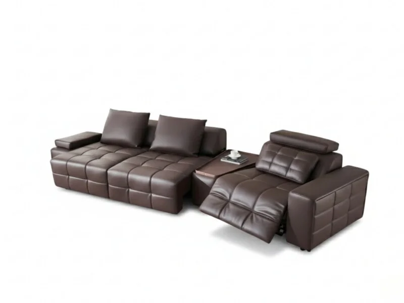 Sofa chỉnh điện SF8132 đa năng, chụp từ góc nhìn tổng thể trên cao trên nền trắng, làm nổi bật cấu trúc module và khả năng…